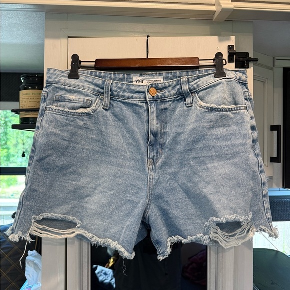 YMI Light Blue Denim Festival Shorts - Picture 2 of 7